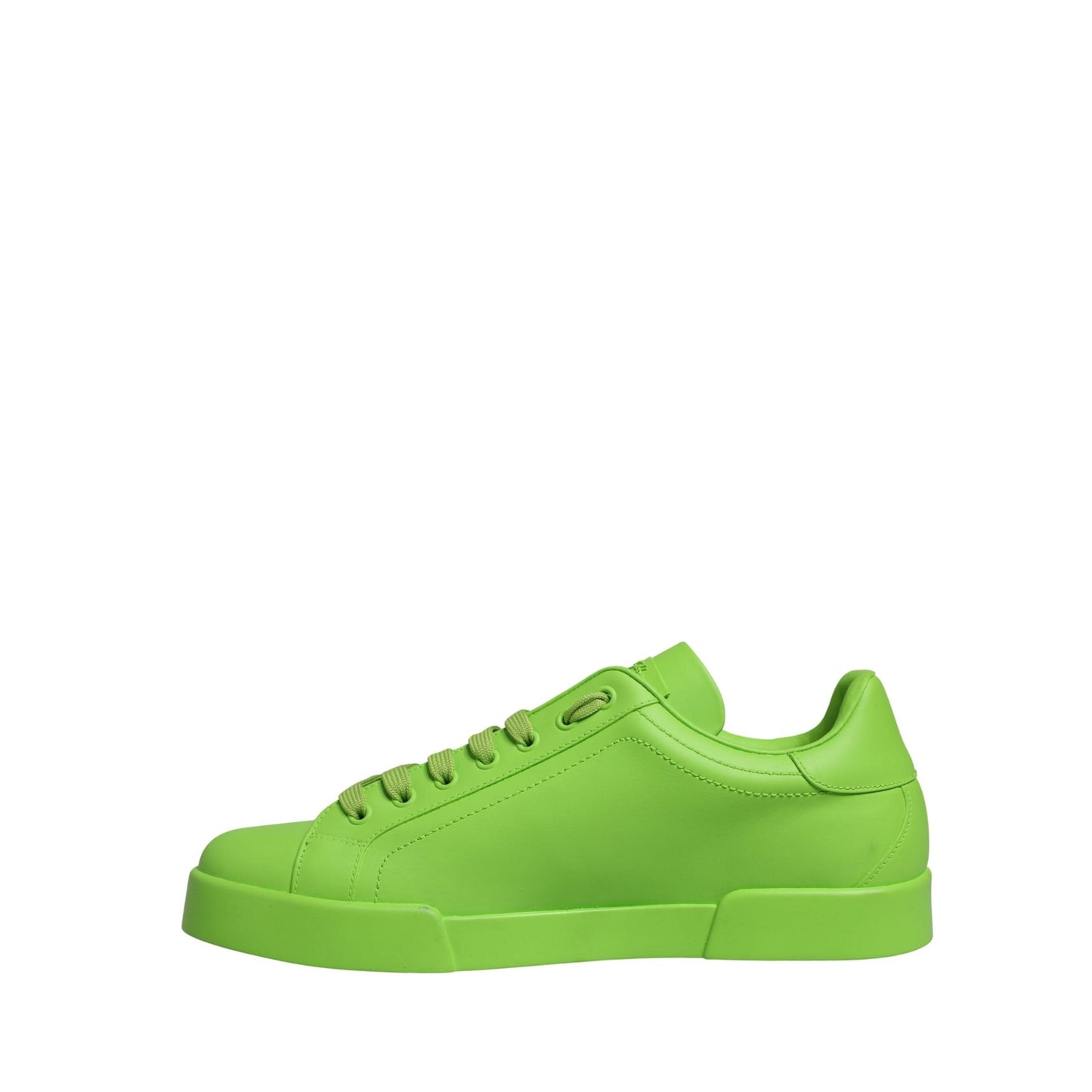 Dolce & Gabbana Green Leather Portofino Low Top Sneakers Shoes