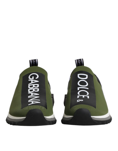Dolce & Gabbana Green Logo Low Top Sorrento Men Sneakers Shoes