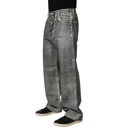 Dolce & Gabbana Grey Washed Mid Waist Straight Denim Jeans