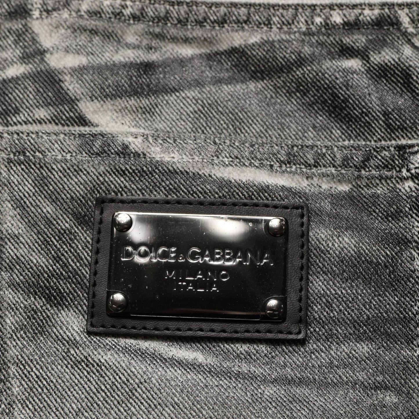 Dolce & Gabbana Grey Washed Mid Waist Straight Denim Jeans
