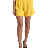 Dolce & Gabbana Gul Viscose High Waist Bermuda Shorts-Modeoutlet
