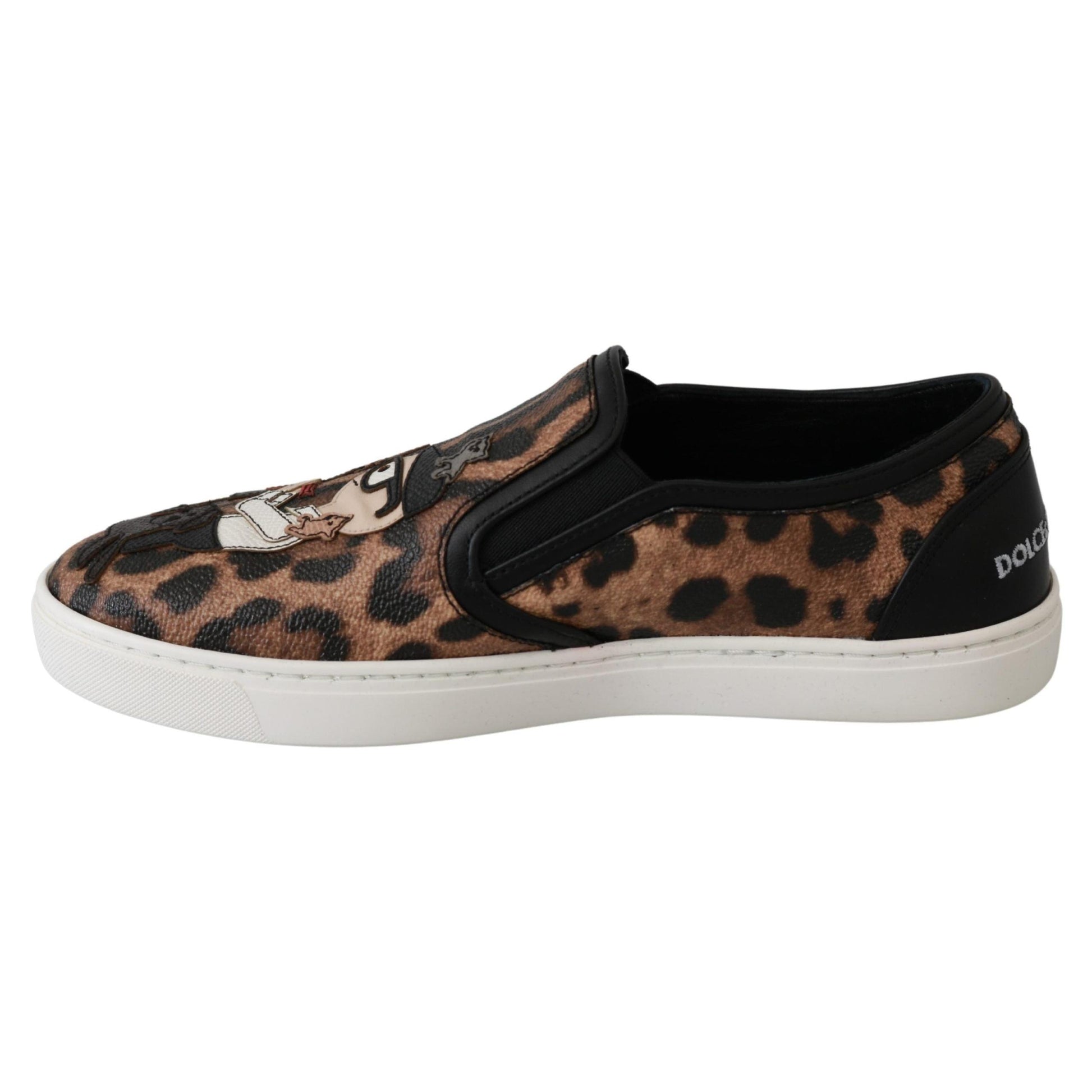 Dolce & Gabbana Leather Leopard #dgfamily Loafers Shoes