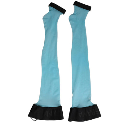 Dolce & Gabbana Light Blue Nylon Thigh High Women Accessory Socks