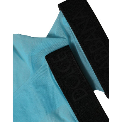 Dolce & Gabbana Light Blue Nylon Thigh High Women Accessory Socks