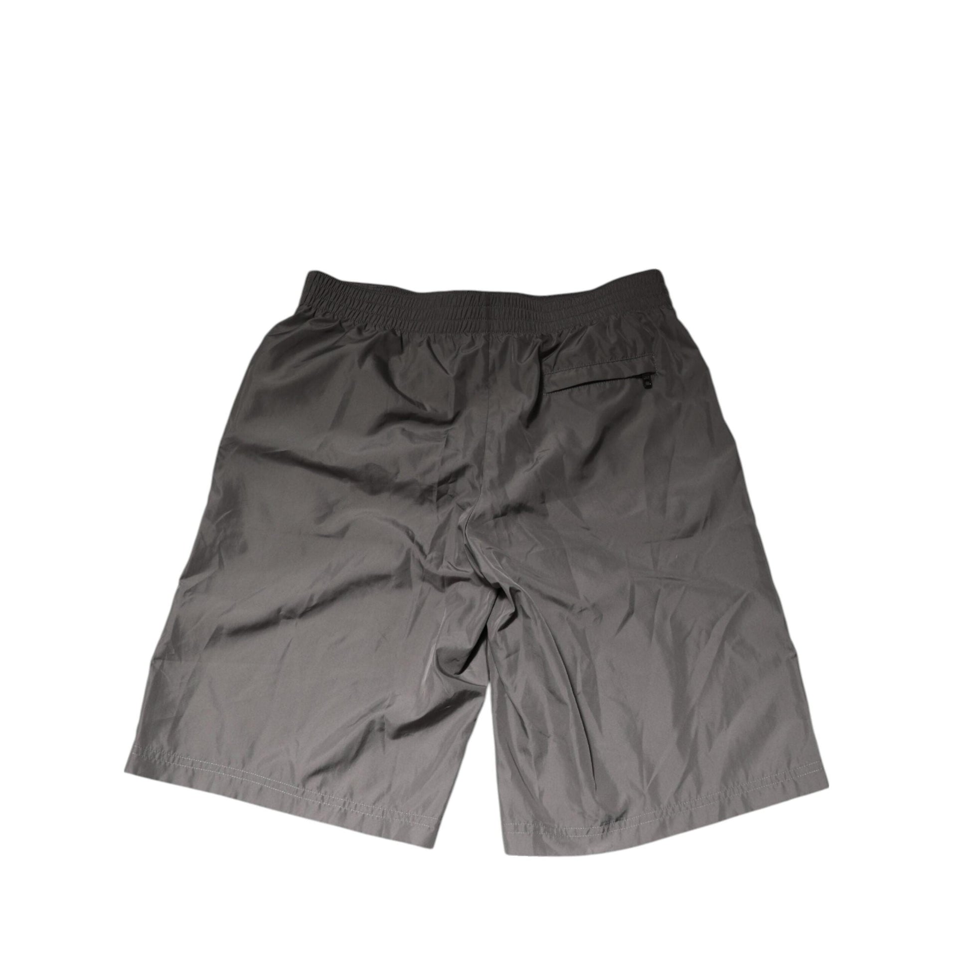 Dolce & Gabbana Light Gray Nylon Elastic Waist Shorts Swimwear