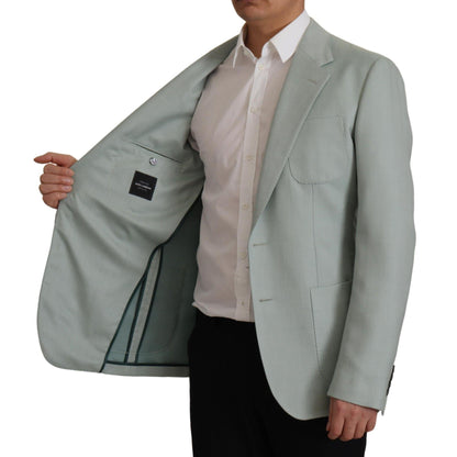 Dolce & Gabbana Light Green Cashmere Silk Blazer