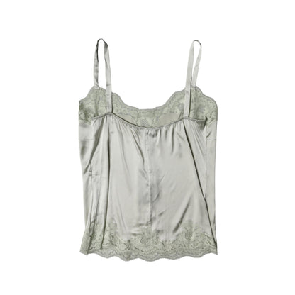 Dolce & Gabbana Light Green Floral Lace Lingerie Top Underwear