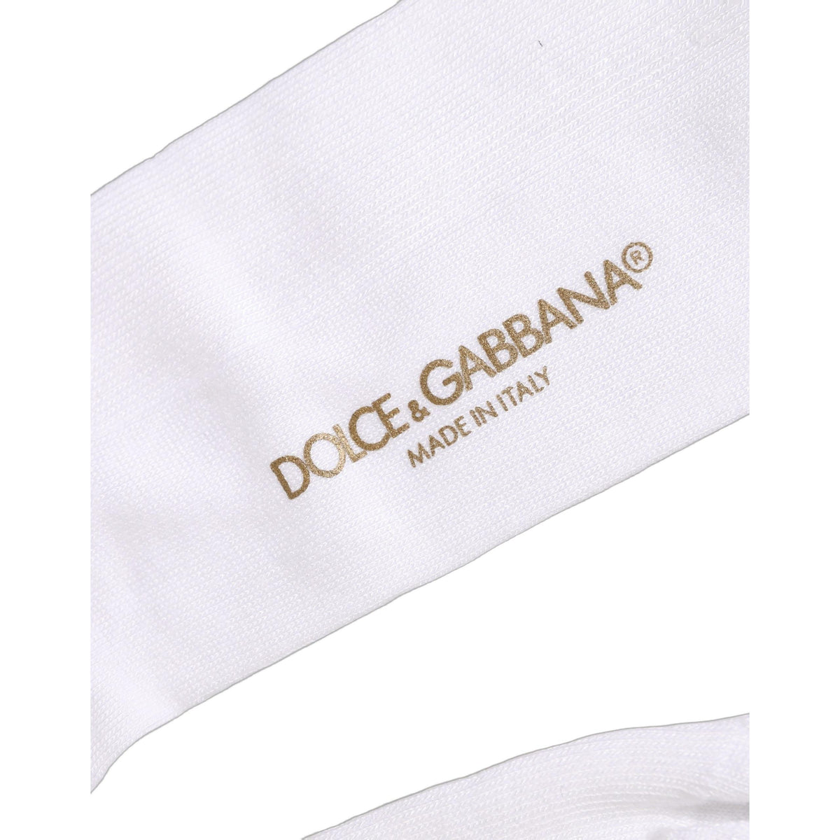 Dolce & Gabbana Men White Viscose Over The Calf Accessory Socks