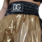 Dolce & Gabbana Metallic Guld Korte Bukse Shorts-Modeoutlet