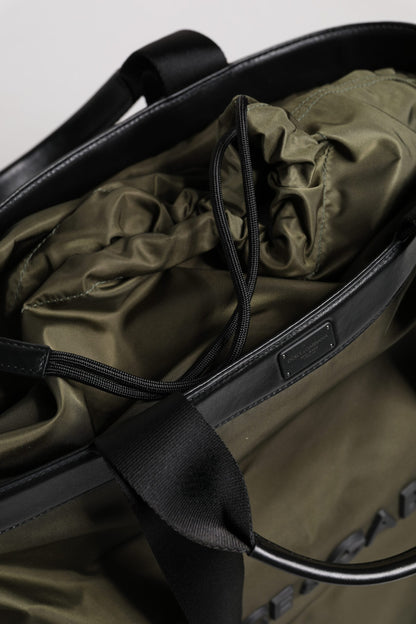 Dolce & Gabbana Military Green Nylon Shoulder Strap Tote Bag