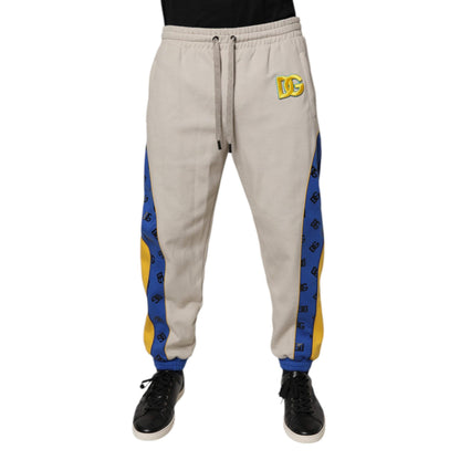 Dolce & Gabbana Multicolor Cotton DG Jogger Sweatpants Pants