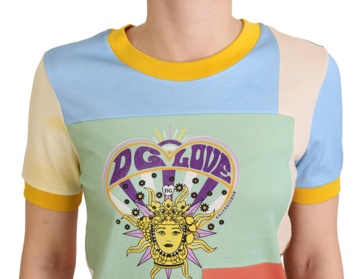 Dolce & Gabbana Multicolor Cotton DG Love Patchwork