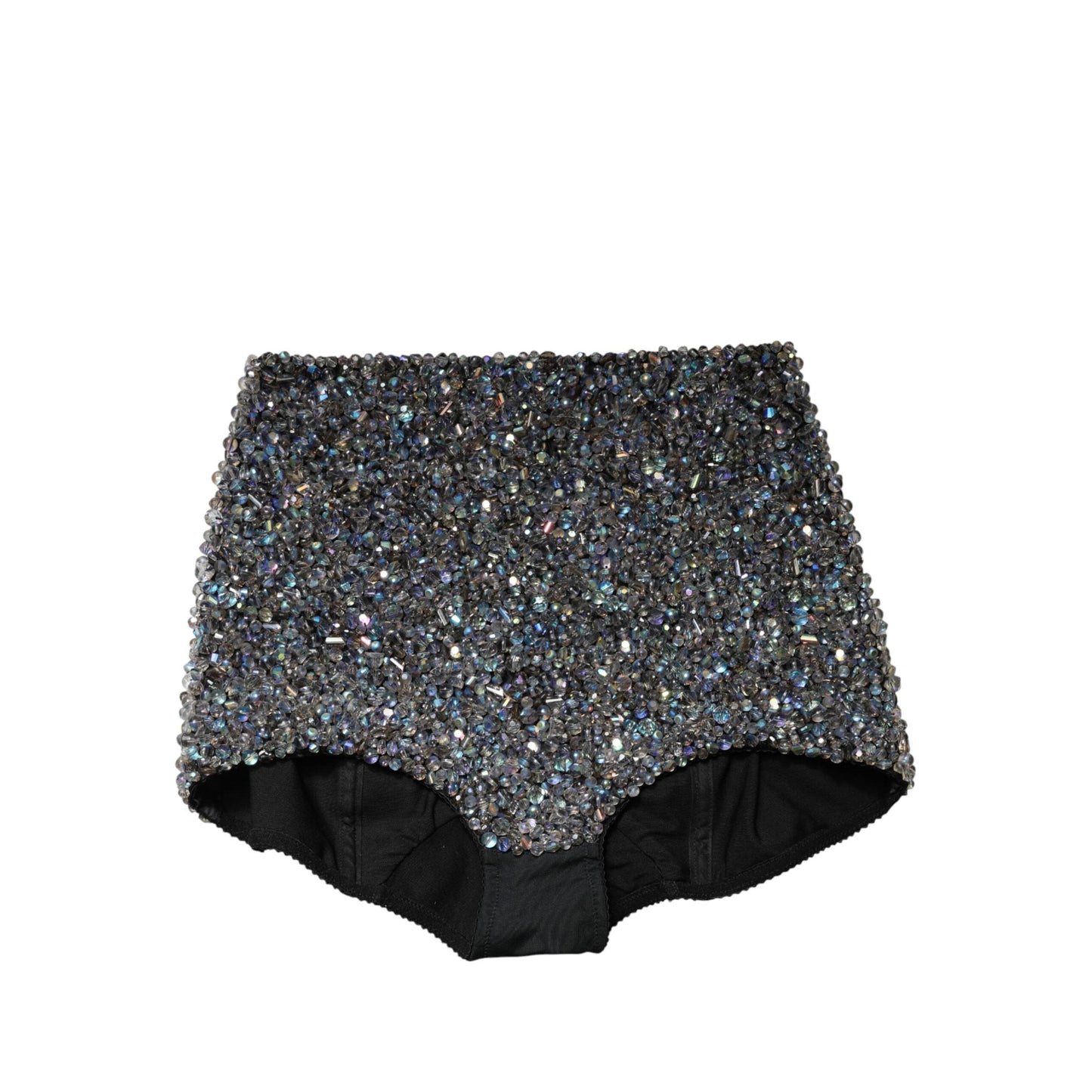Dolce & Gabbana Multicolor Embellished High Waist Hot Pants Shorts