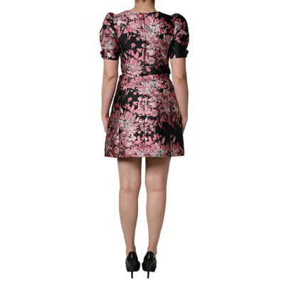 Dolce & Gabbana Multicolor Floral Brocade A-line Mini Dress