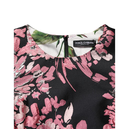 Dolce & Gabbana Multicolor Floral Brocade A-line Mini Dress