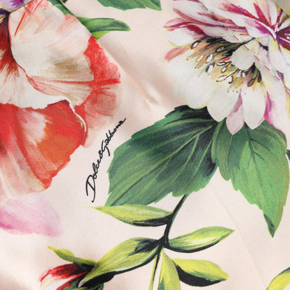 Dolce & Gabbana Multicolor Floral High Waist Straight Pants