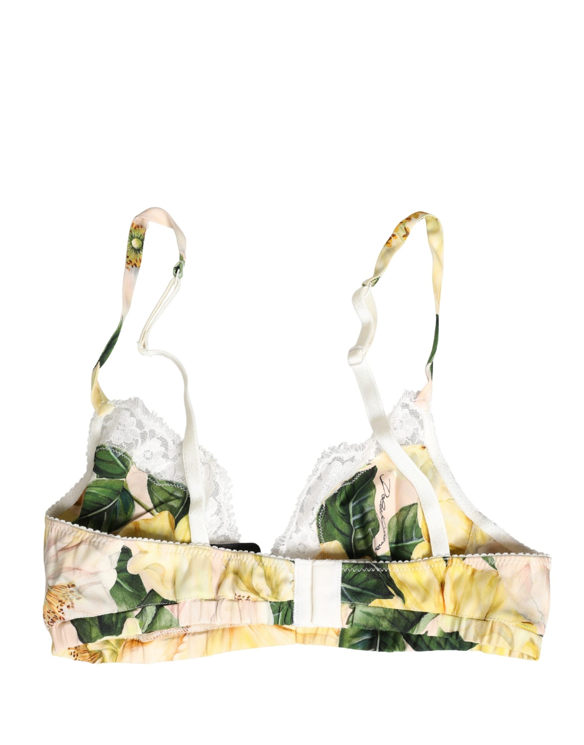 Dolce & Gabbana Multicolor Floral Print Soft Cup Bra Underwear