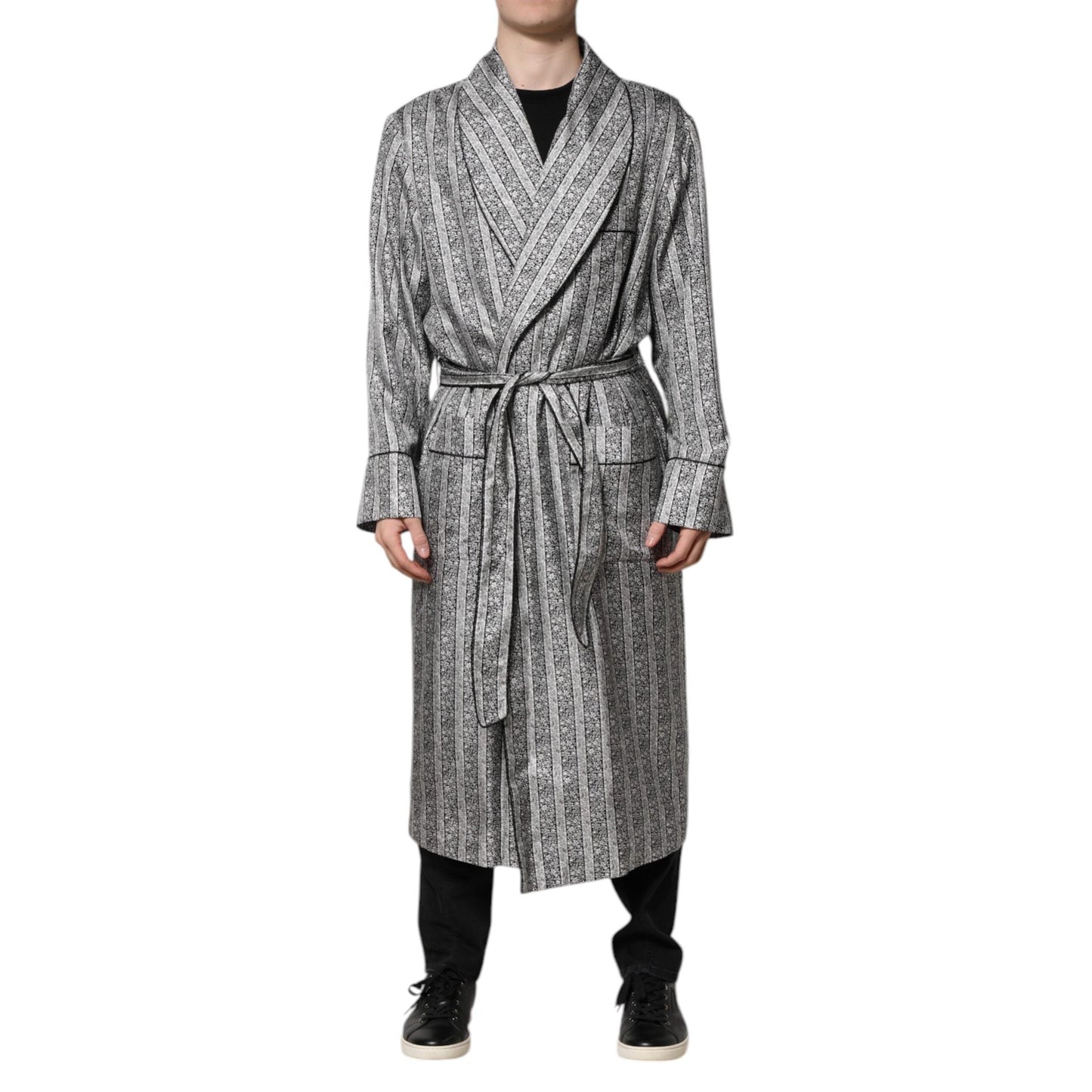 Dolce & Gabbana Multicolor Floral Robe Coat Wrap Jacket