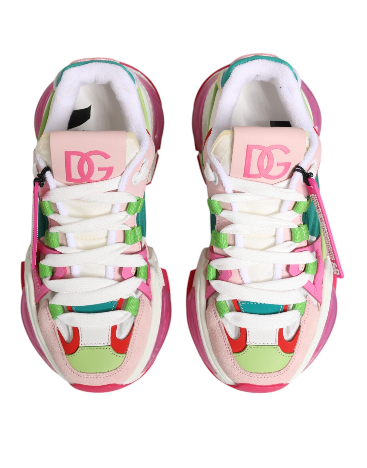 Dolce & Gabbana Multicolor Leather Airmaster Low Top Sneakers Shoes