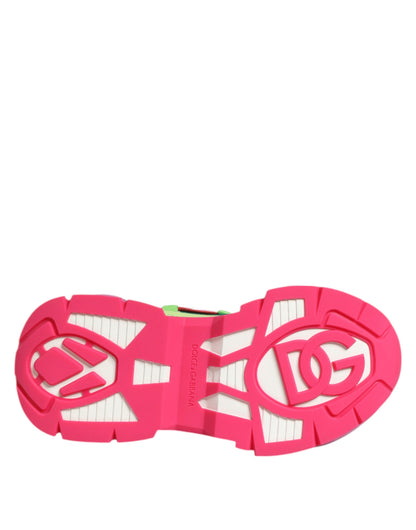 Dolce & Gabbana Multicolor Leather Airmaster Low Top Sneakers Shoes