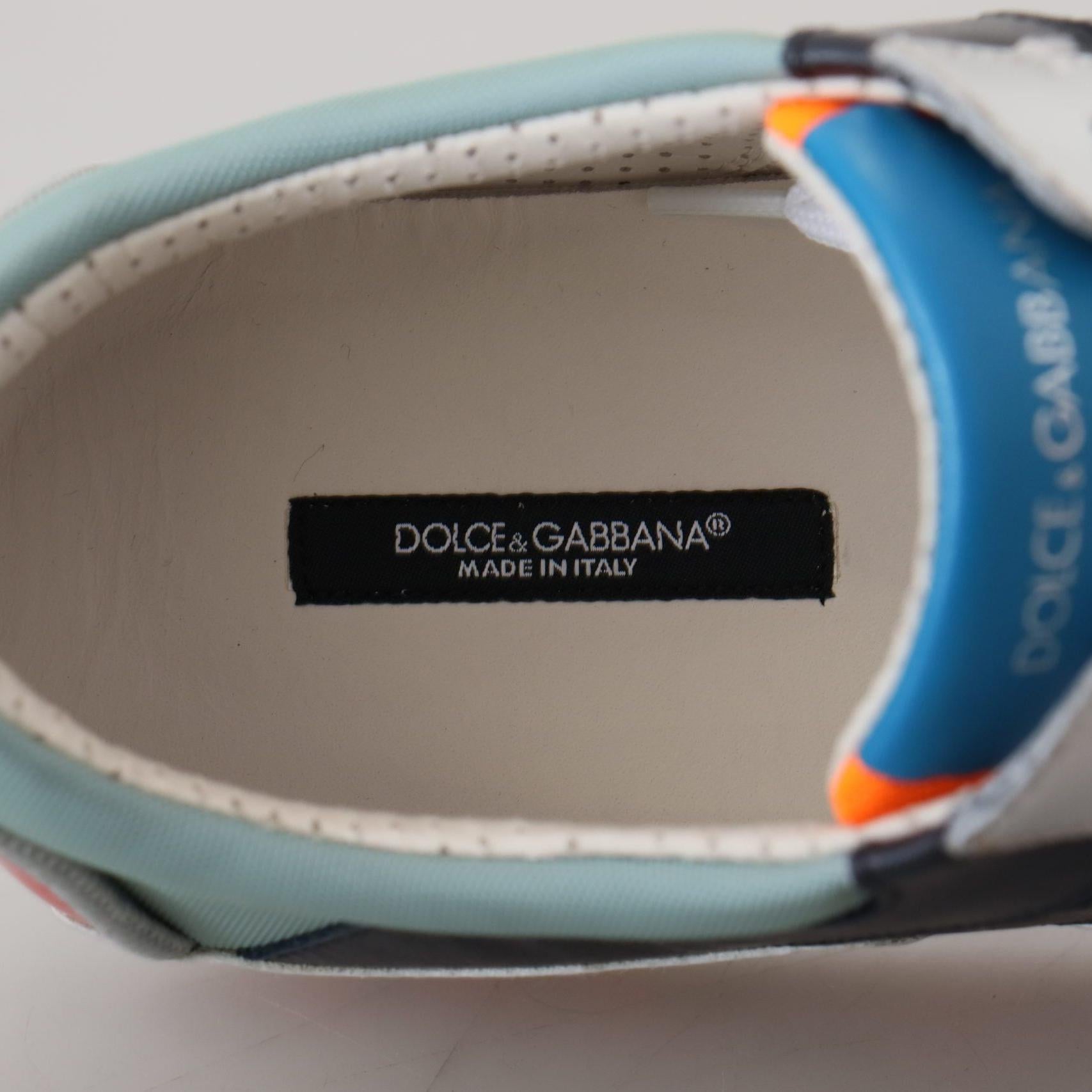 Dolce & Gabbana Multicolor Leather Sport Low Top Sneakers