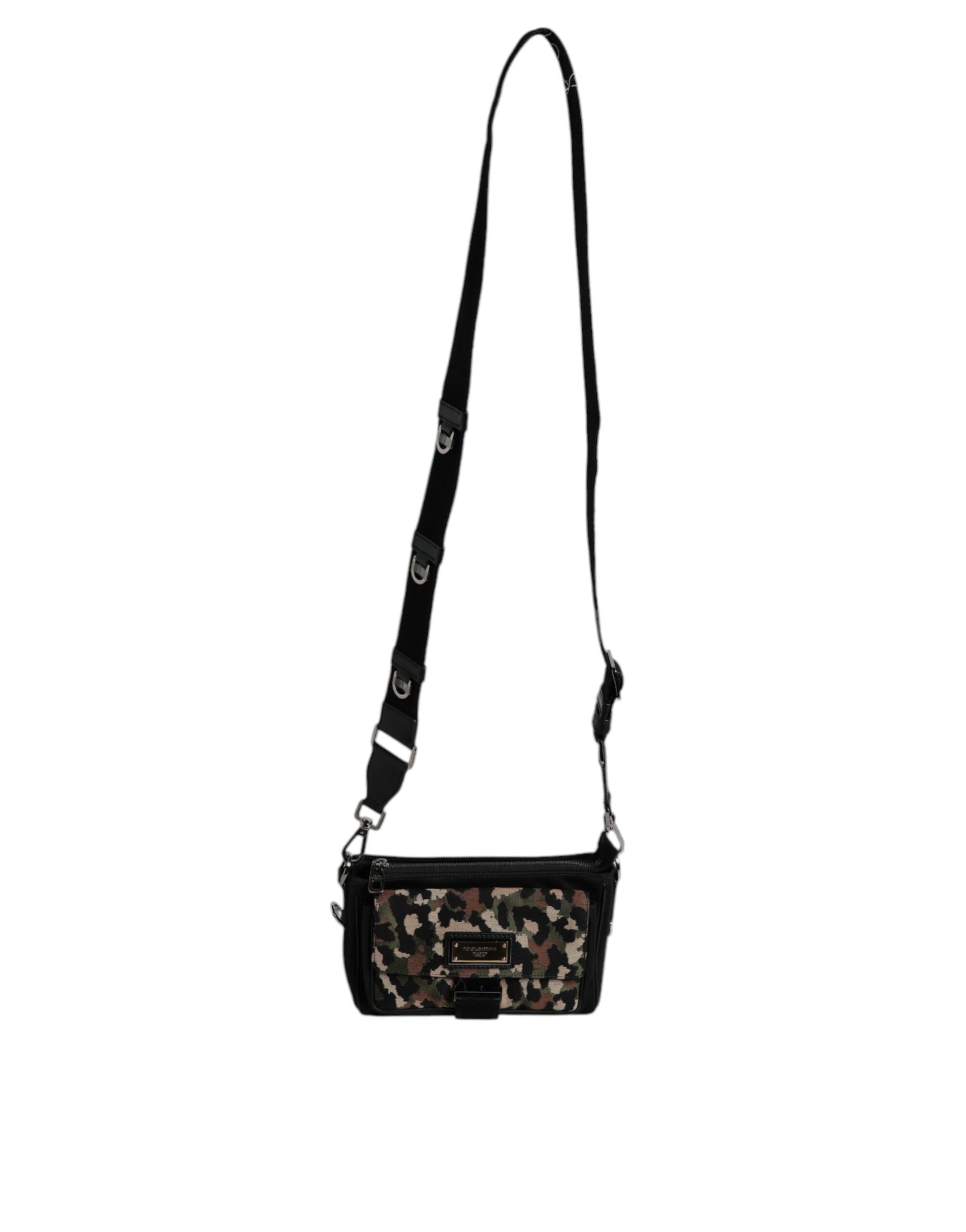 Dolce & Gabbana Multicolor Leopard Jacquard Crossbody Bag