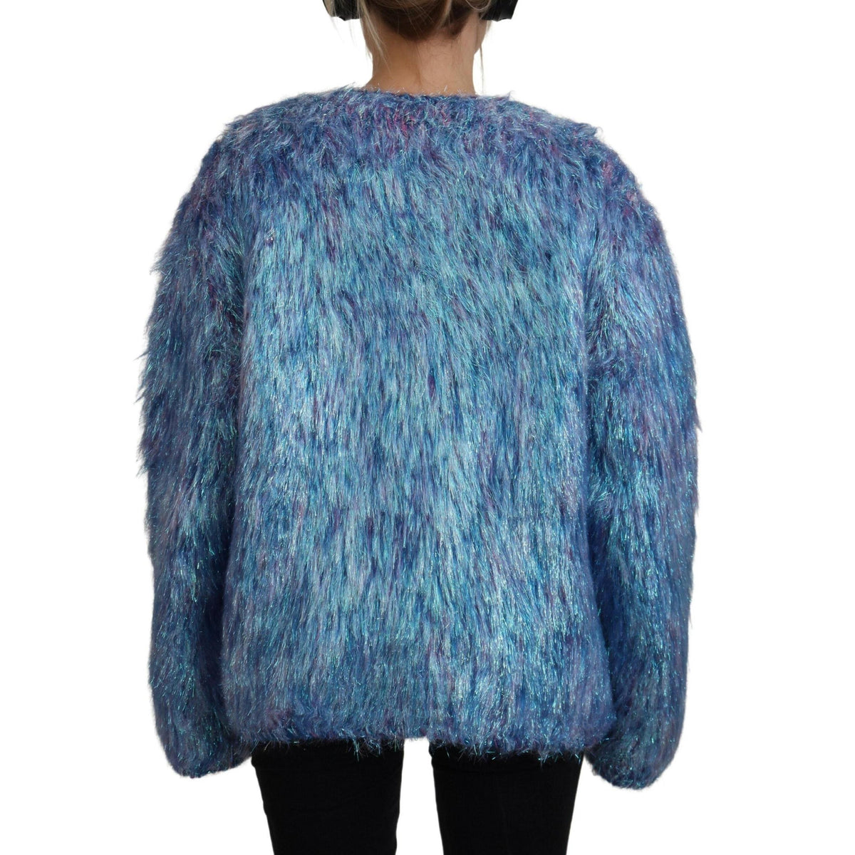 Dolce & Gabbana Multicolor Polyester Fringes Coat Jacket