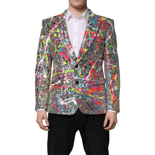 Dolce & Gabbana Multicolor SICILIA 2 Buttons Jacket Suit