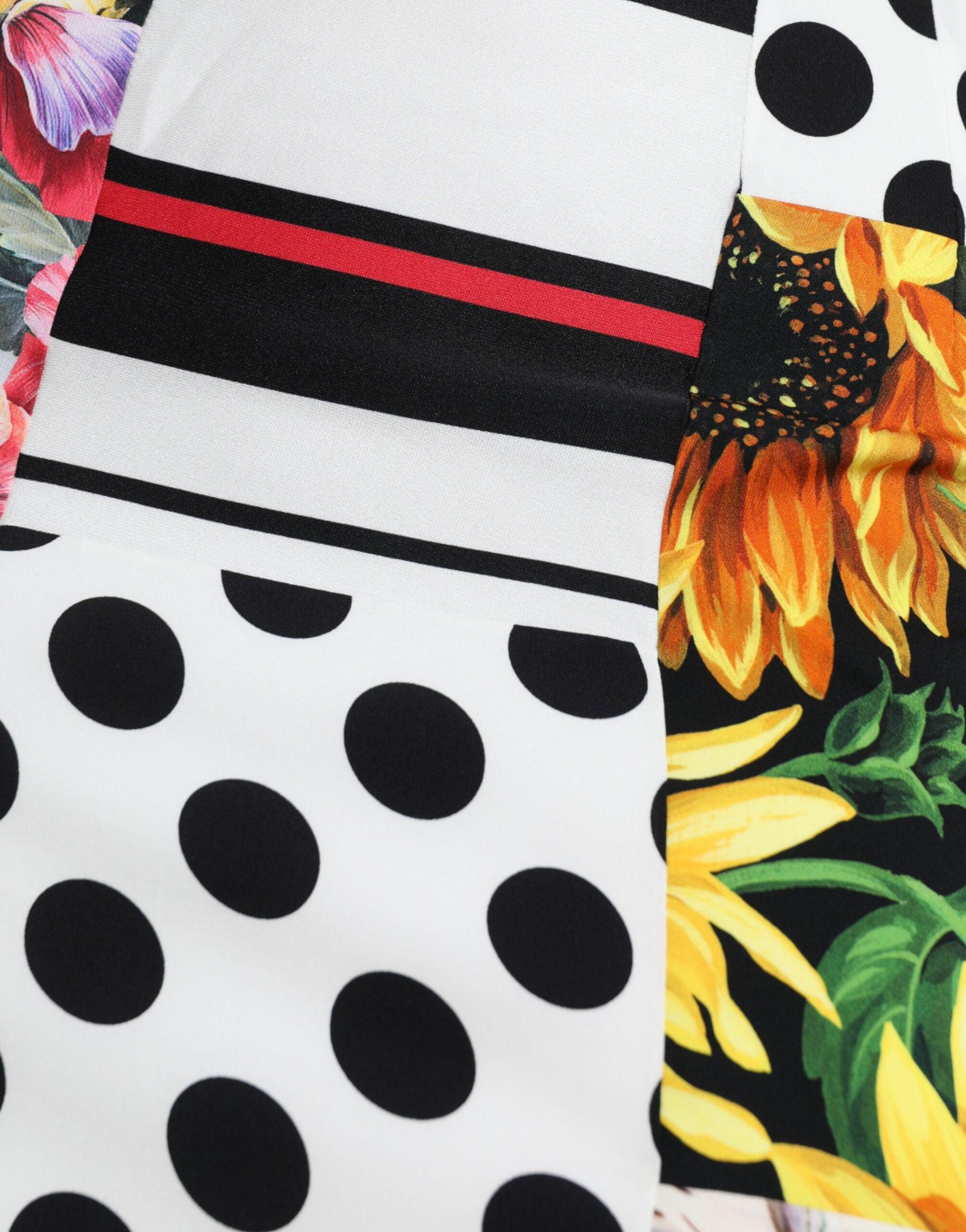 Dolce & Gabbana Multifarve Patchwork High Waist Pencil Cut Skirt-Modeoutlet