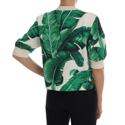 Dolce & Gabbana Pineapple Banana Sequins Crewneck Sweater