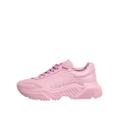 Dolce & Gabbana Pink Leather Daymaster Low Top Sneakers Shoes