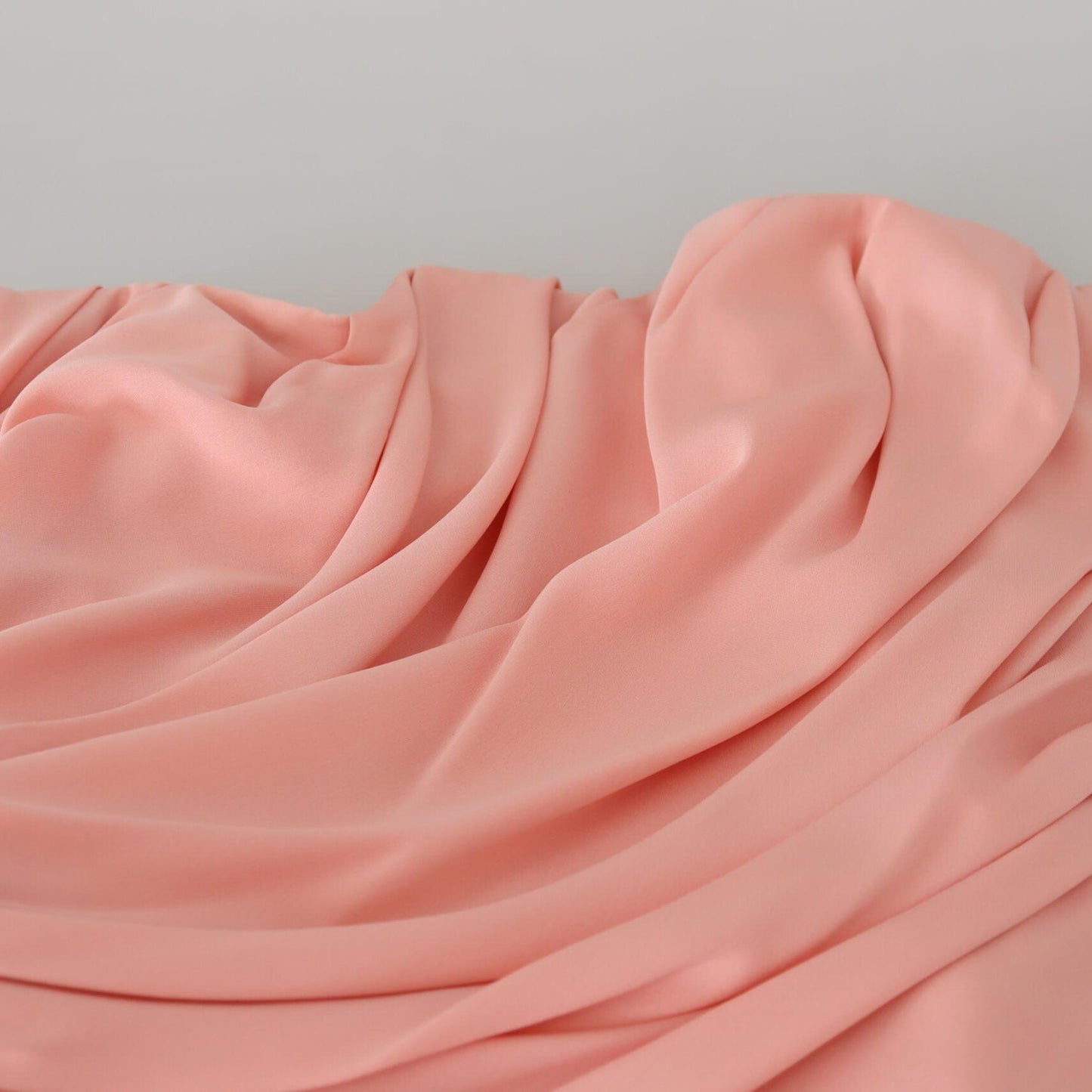 Dolce & Gabbana Pink Silk Stretch Strapless Sheath Dress