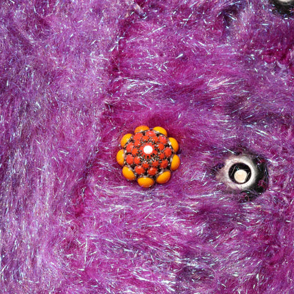 Dolce & Gabbana Purple Button Embellished Trench Coat Jacket