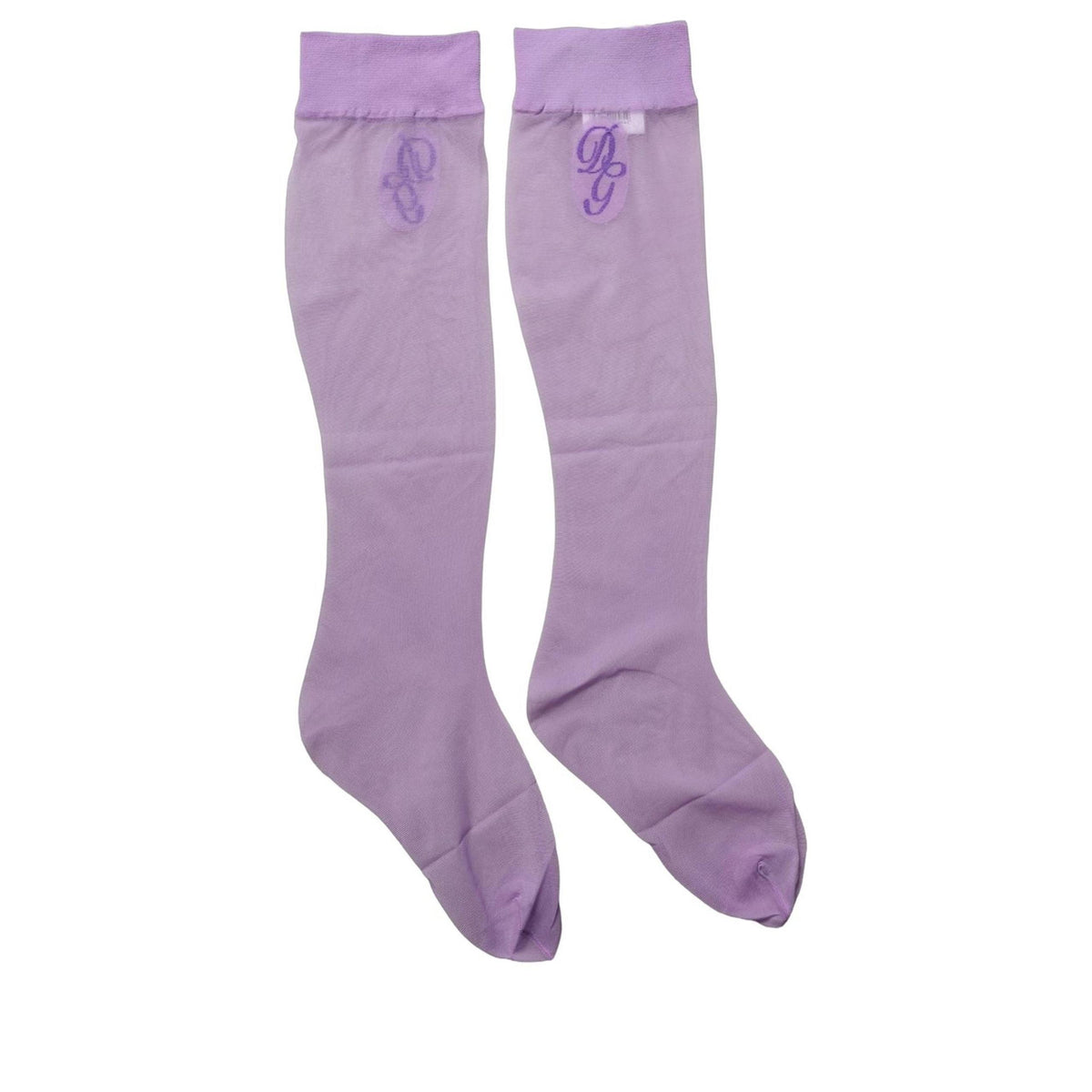 Dolce & Gabbana Purple Knee High Sheer Nylon Accessory Socks