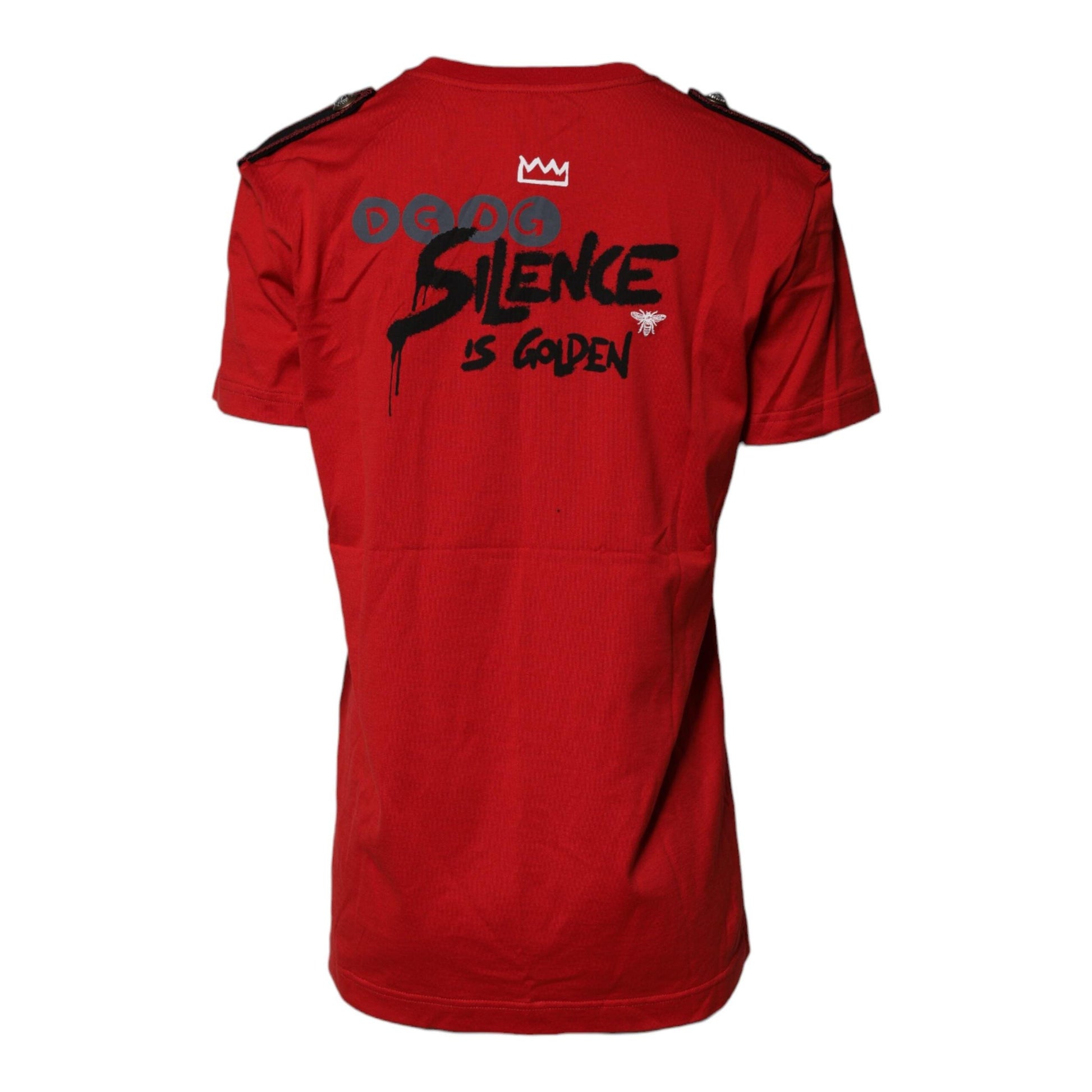 Dolce & Gabbana Red Cotton Round Neck Short Sleeves T-shirt