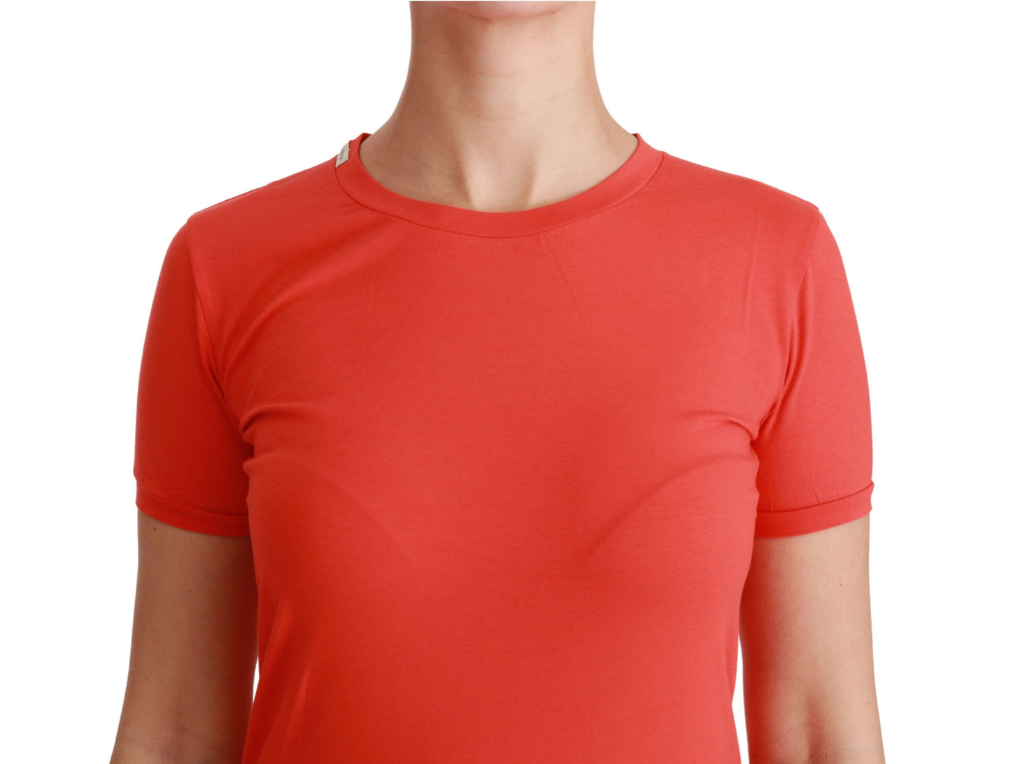 Dolce & Gabbana Red Crewneck Short Sleeve T-shirt Cotton Top
