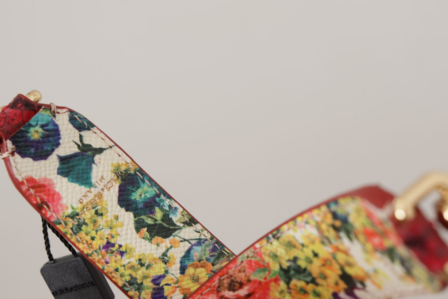 Dolce & Gabbana Rød Exotic Læder Krystals Reversible Skulder Strap