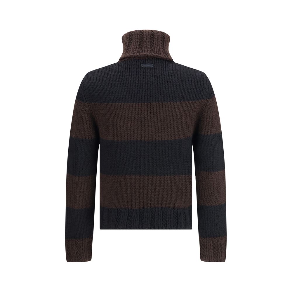 Dolce & Gabbana Striped Wool-Blend Turtleneck