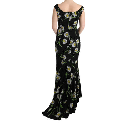 Dolce & Gabbana Sunflower Silk Stretch Sheath Dress