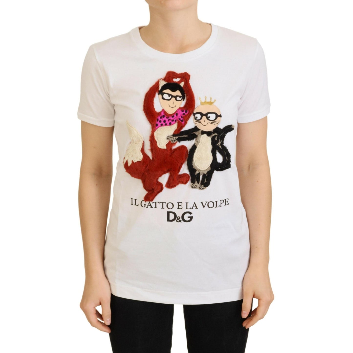 Dolce & Gabbana T-shirt Top White Textured Short Sleeve