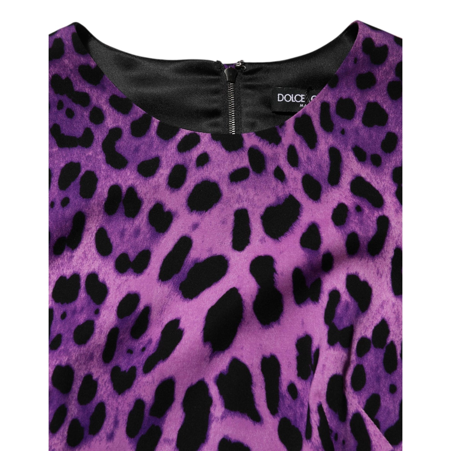Dolce & Gabbana Violet Leopard Sheath Bodycon Mini Dress