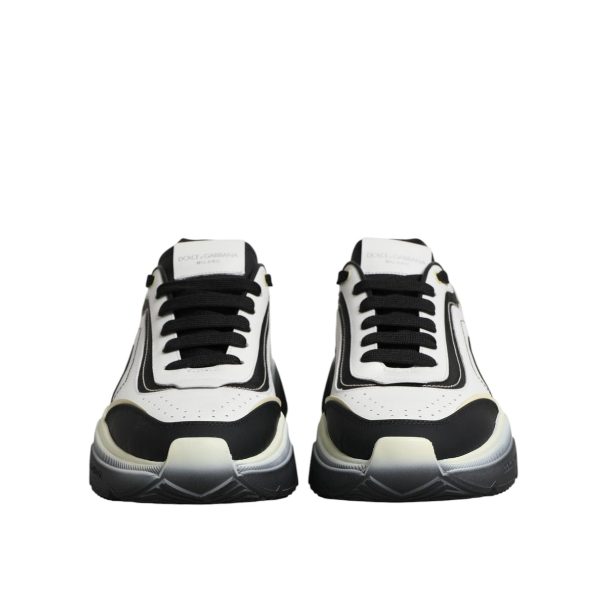 Dolce & Gabbana White Black Daymaster Two Tone Sneaker Shoes