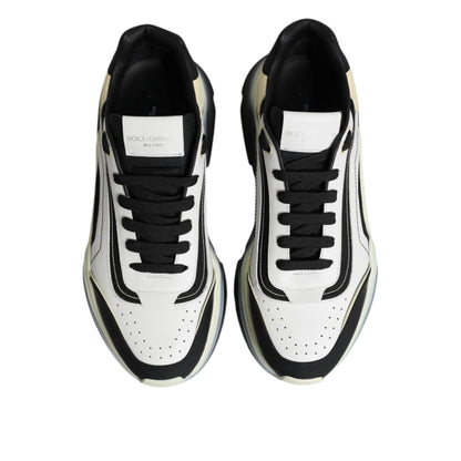 Dolce & Gabbana White Black Daymaster Two Tone Sneaker Shoes