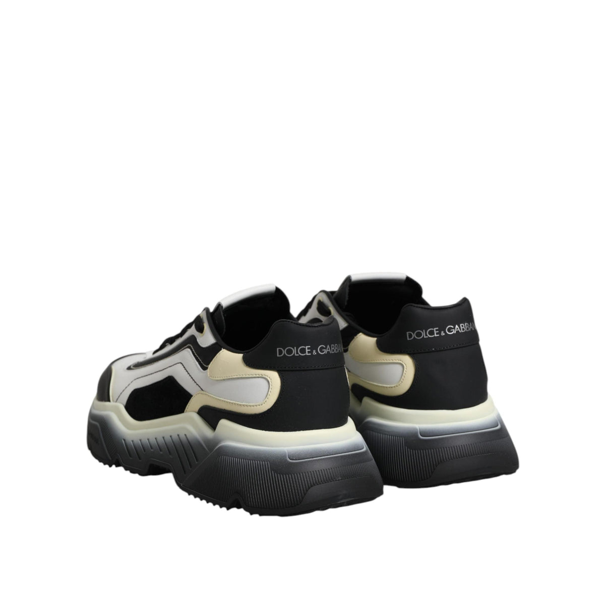 Dolce & Gabbana White Black Daymaster Two Tone Sneaker Shoes