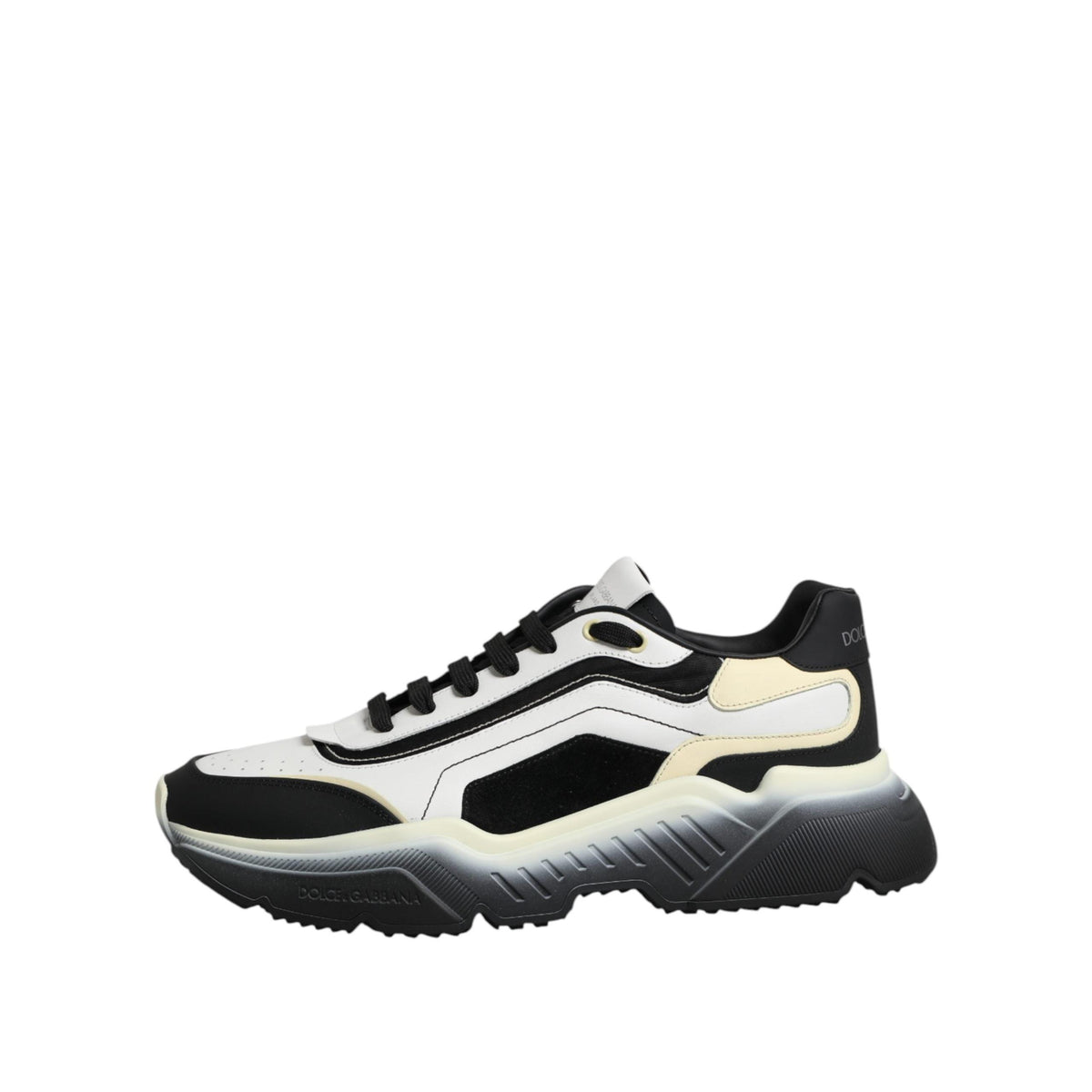 Dolce & Gabbana White Black Daymaster Two Tone Sneaker Shoes