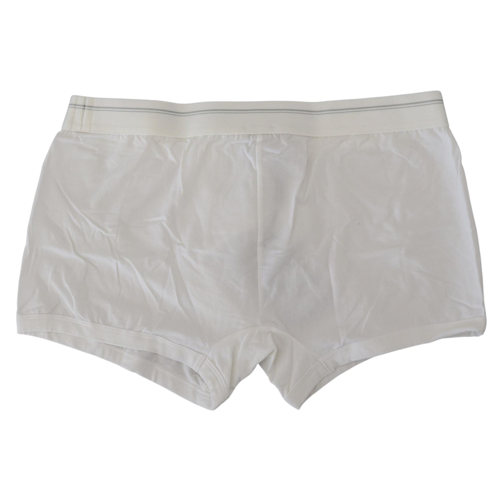 Dolce & Gabbana White Cotton Blend Regular Boxer Underwear