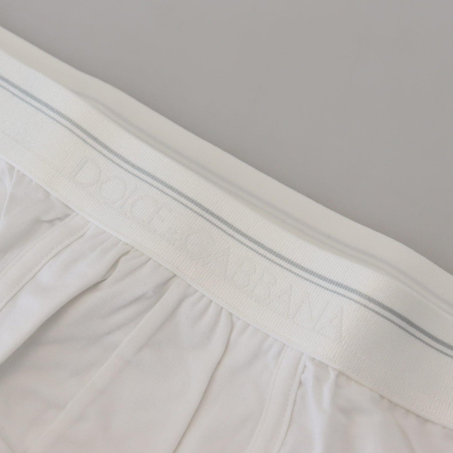 Dolce & Gabbana White Cotton Blend Regular Boxer Underwear