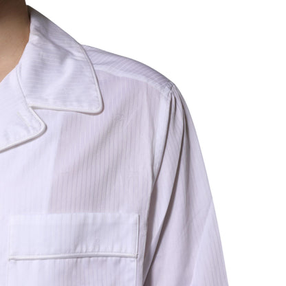 Dolce & Gabbana White Cotton Shirt Pants Pajama Set Sleepwear