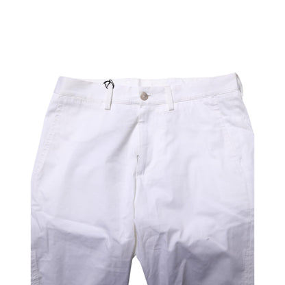 Dolce & Gabbana White Cotton Stretch Men Denim Bermuda Shorts