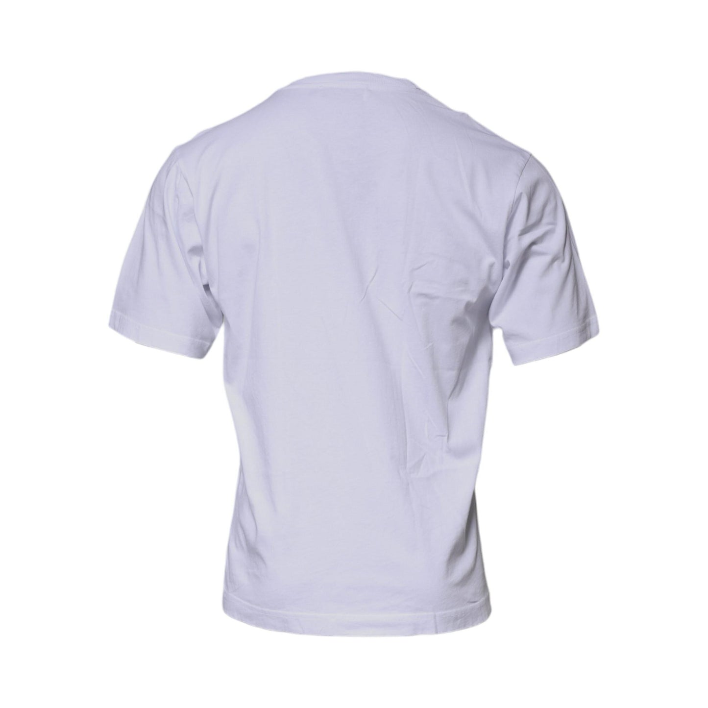 Dolce & Gabbana White DG Logo Cotton Crew Neck T-shirt